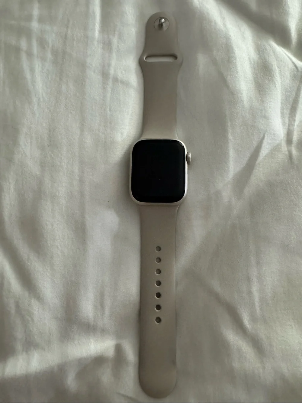 Apple Watch Series 8, 41mm with Sand/Beige Silicone Apple Band